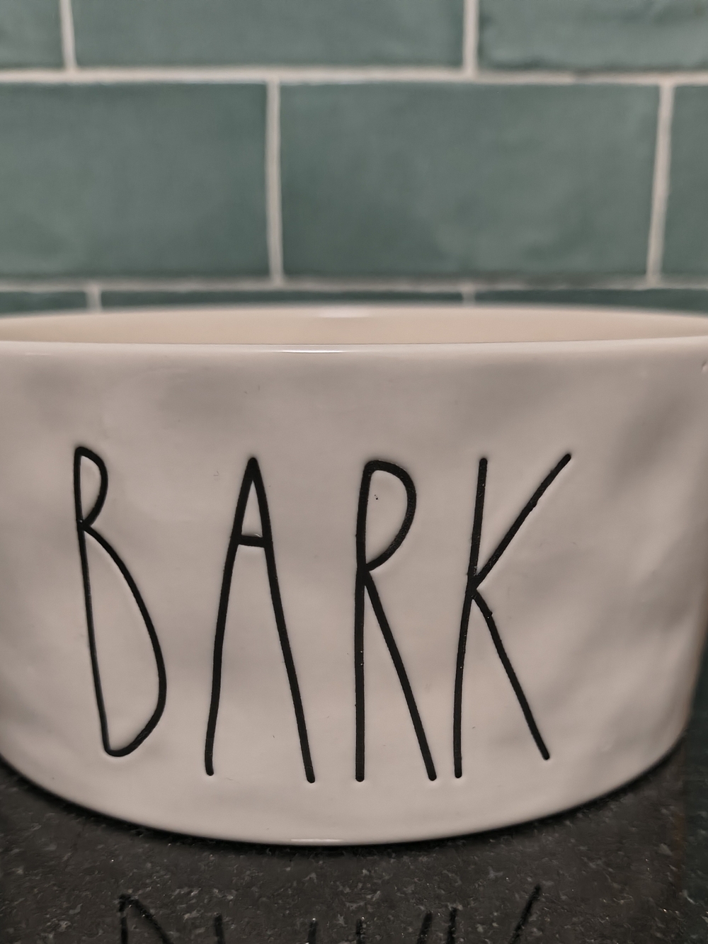 Rae Dunn Artisan Collection "Bark" Dog Bowl